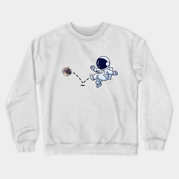 Astronaut plays Mercury Soccer Crewneck Sweatshirt by firstsapling@gmail.com